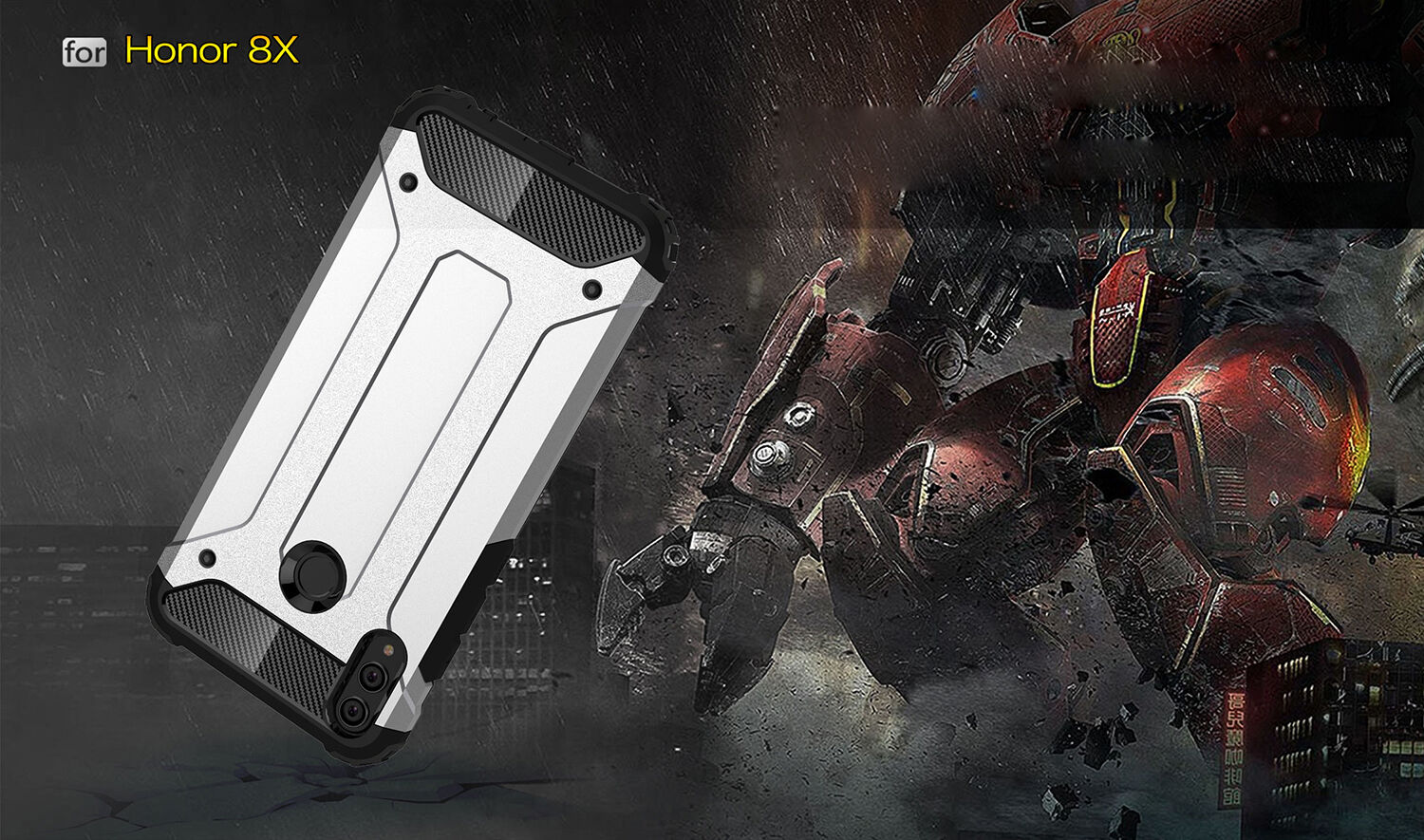 Super odporne etui Armor do Honor 8X - różowo-złote