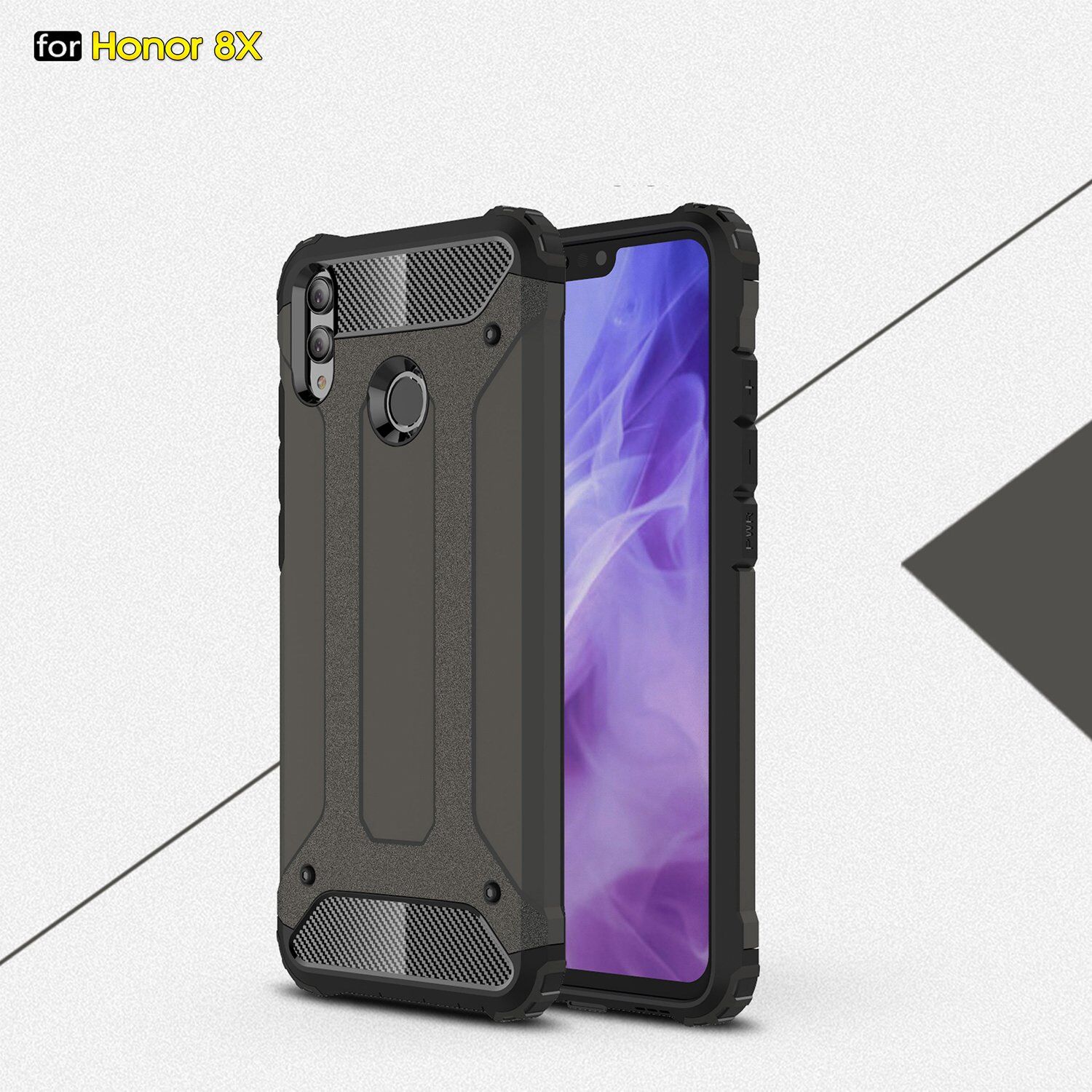 Super odporne etui Armor do Honor 8X - różowo-złote