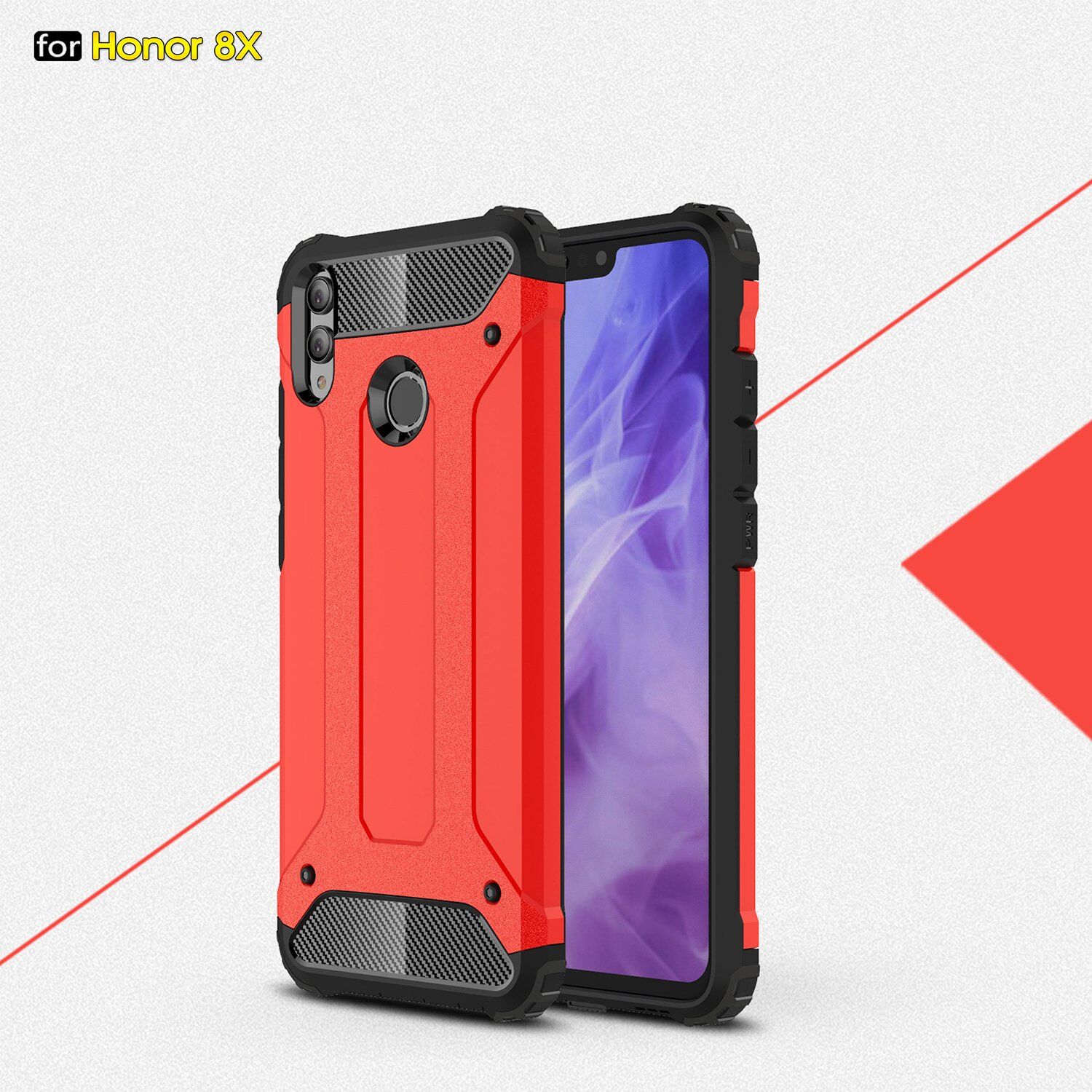 Super odporne etui Armor do Honor 8X - różowo-złote