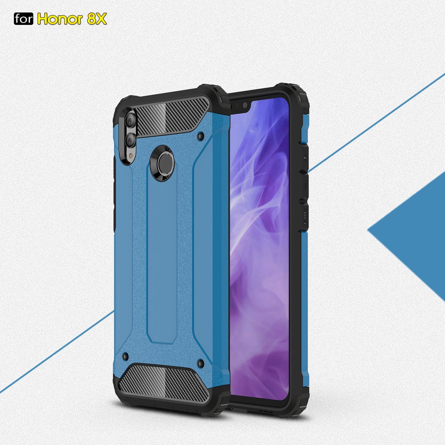 Super odporne etui Armor do Honor 8X - różowo-złote