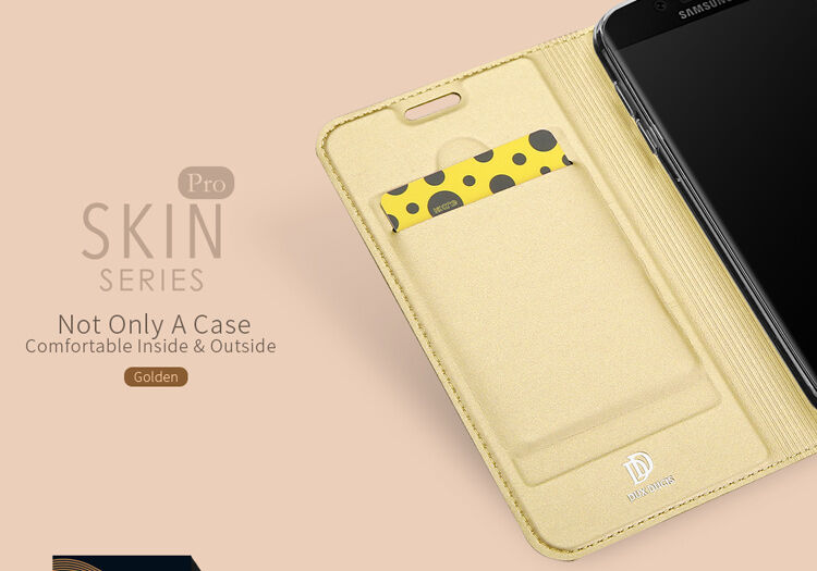 Dux Ducis Skin Pro pokrowiec flip do Samsung Galaxy J5 (2017) - różowo-złoty