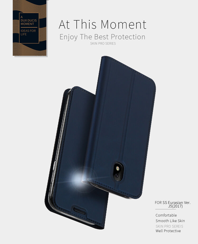 Dux Ducis Skin Pro pokrowiec flip do Samsung Galaxy J5 (2017) - różowo-złoty