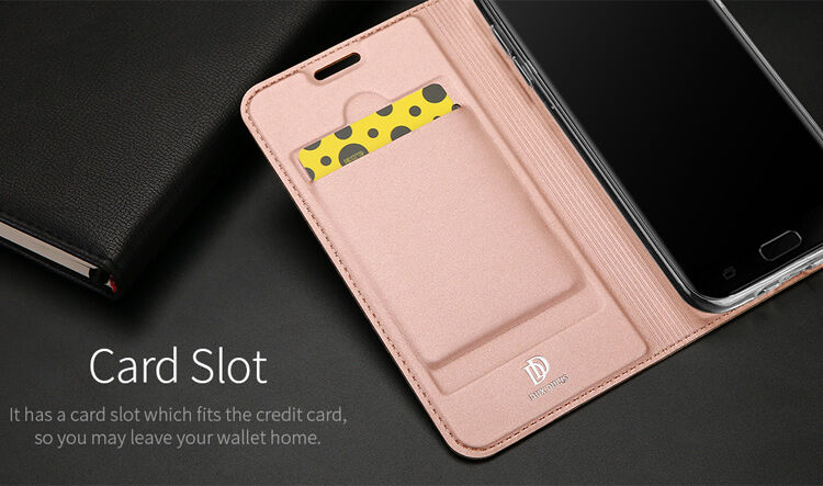 Dux Ducis Skin Pro pokrowiec flip do Samsung Galaxy J5 (2017) - różowo-złoty