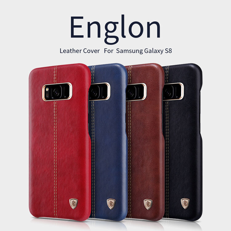 Nillkin Englon etui skórzane do Samsung Galaxy S8 - czerwone