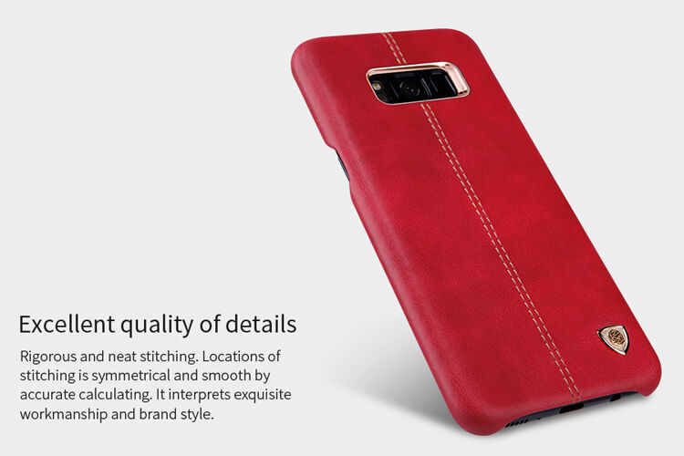 Nillkin Englon etui skórzane do Samsung Galaxy S8 - czerwone