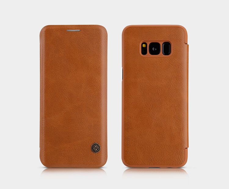 Nillkin Qin pokrowiec skórzany flip do Samsung Galaxy S8 Plus - czerwony