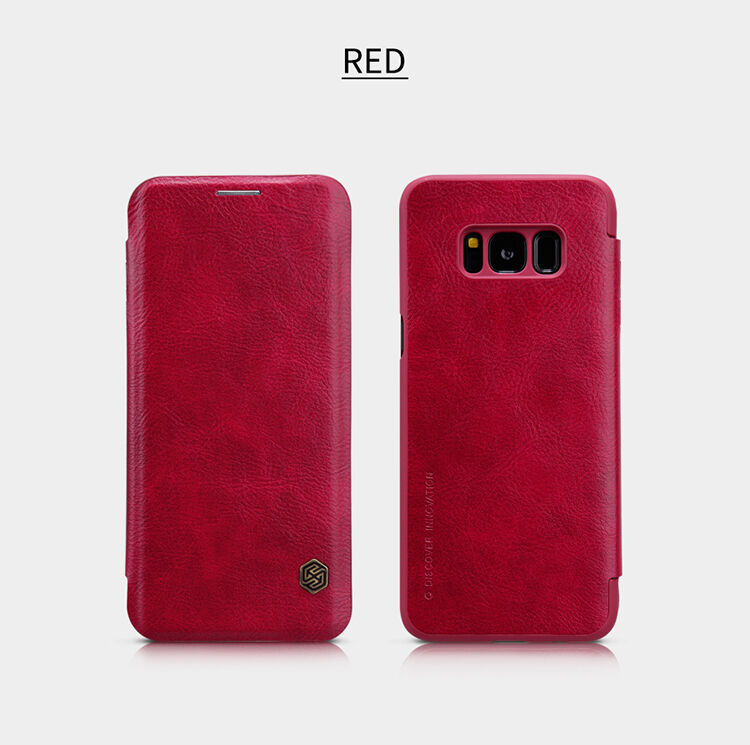 Nillkin Qin pokrowiec skórzany flip do Samsung Galaxy S8 Plus - czerwony