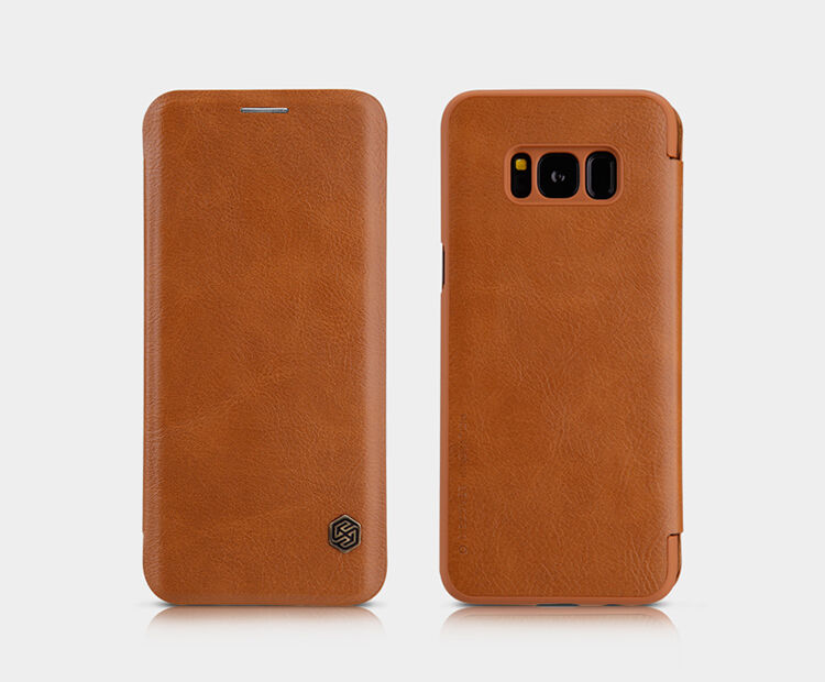 Nillkin Qin pokrowiec skórzany flip do Samsung Galaxy S8 - czerwony