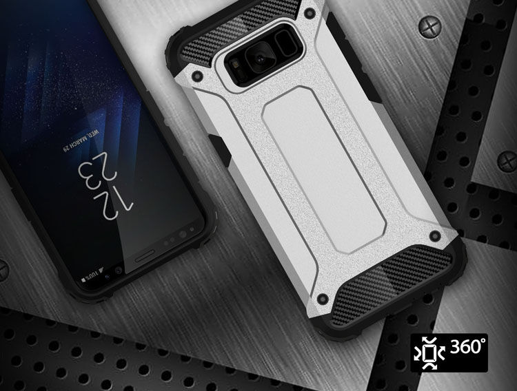 Super odporne etui Armor do Samsung Galaxy S8 Plus - ciemnoniebieskie