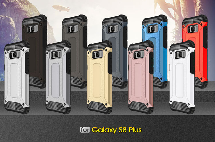 Super odporne etui Armor do Samsung Galaxy S8 Plus - srebrne