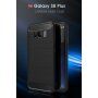 Etui plastikowe z teksturą szlifowaną do Samsung Galaxy S8 Plus - ciemnoniebieskie