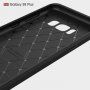 Etui plastikowe z teksturą szlifowaną do Samsung Galaxy S8 Plus - ciemnoniebieskie