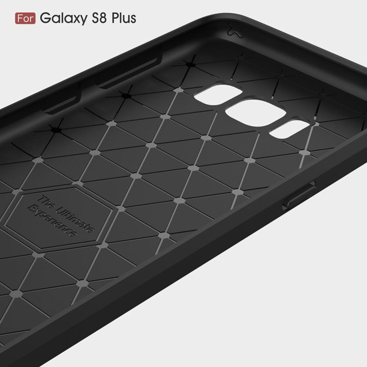 Etui plastikowe z teksturą szlifowaną do Samsung Galaxy S8 Plus - ciemnoniebieskie
