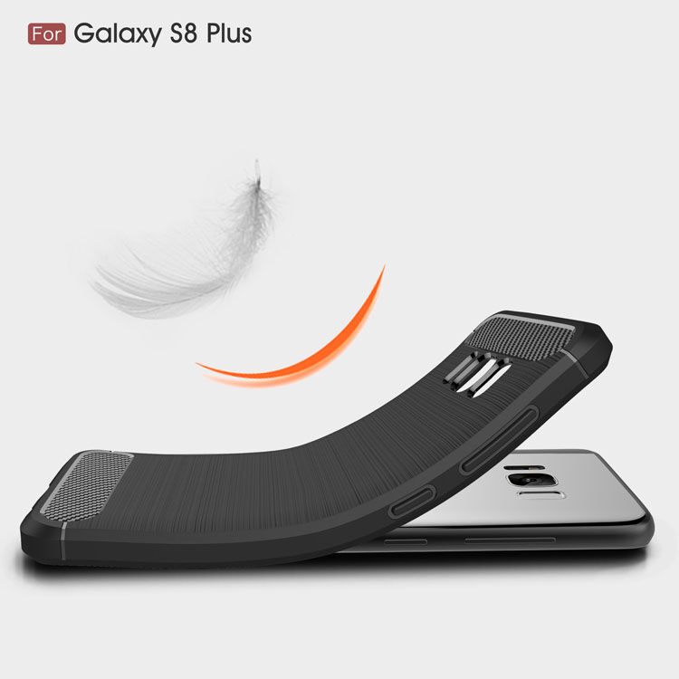 Etui plastikowe z teksturą szlifowaną do Samsung Galaxy S8 Plus - ciemnoniebieskie