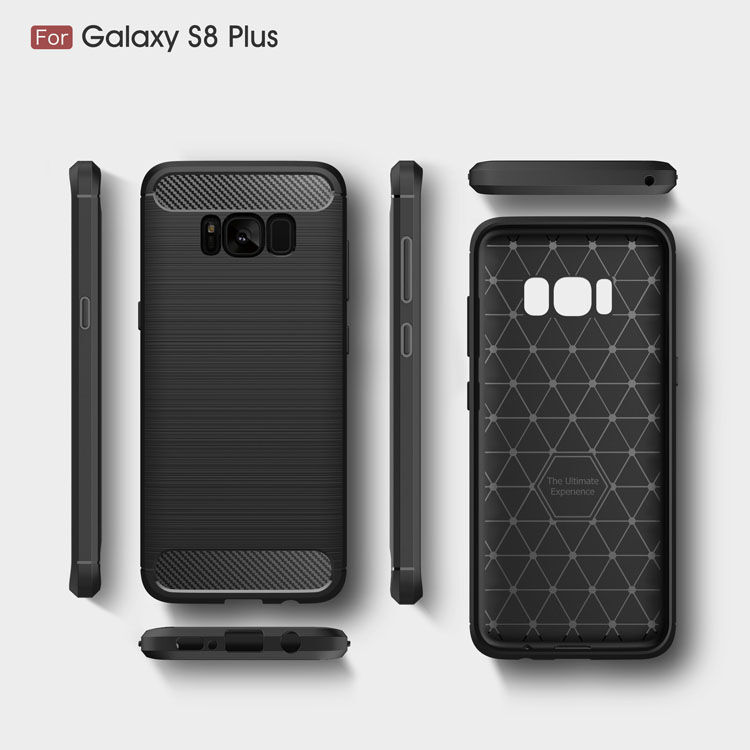 Etui plastikowe z teksturą szlifowaną do Samsung Galaxy S8 Plus - ciemnoniebieskie