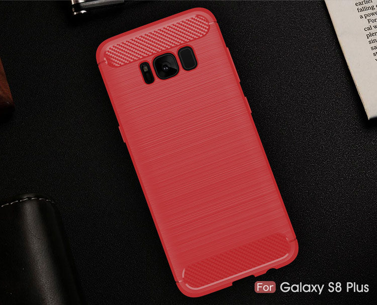 Etui plastikowe z teksturą szlifowaną do Samsung Galaxy S8 Plus - ciemnoniebieskie