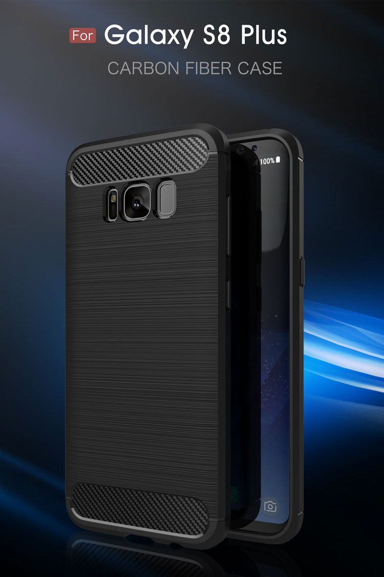 Etui plastikowe z teksturą szlifowaną do Samsung Galaxy S8 Plus - czerwone