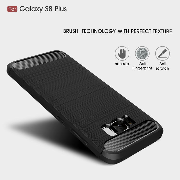 Etui plastikowe z teksturą szlifowaną do Samsung Galaxy S8 Plus - czerwone