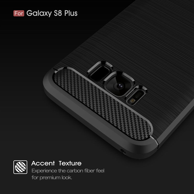 Etui plastikowe z teksturą szlifowaną do Samsung Galaxy S8 Plus - czarne