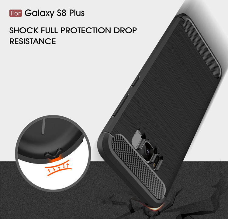 Etui plastikowe z teksturą szlifowaną do Samsung Galaxy S8 Plus - czarne
