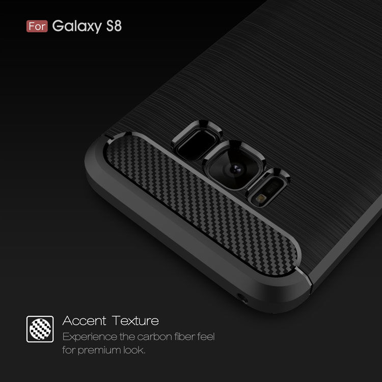 Etui plastikowe z teksturą szlifowaną do Samsung Galaxy S8 - czarne