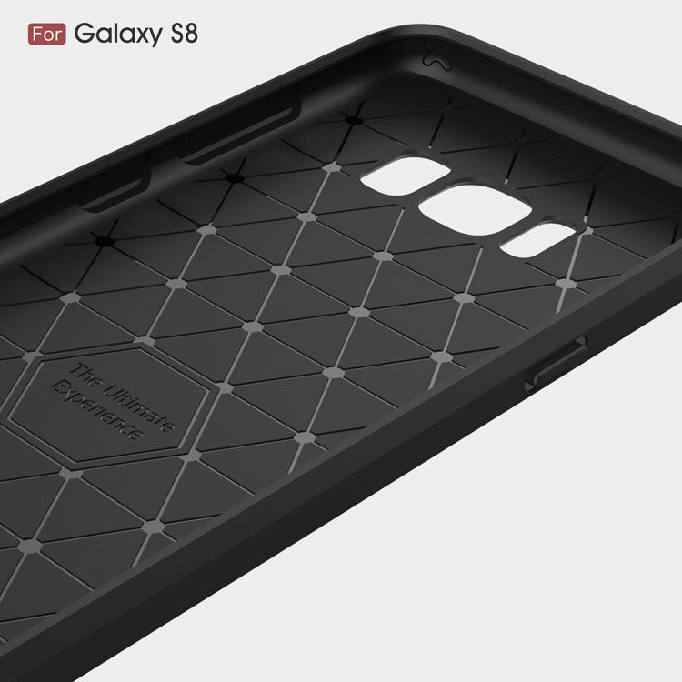 Etui plastikowe z teksturą szlifowaną do Samsung Galaxy S8 - czarne