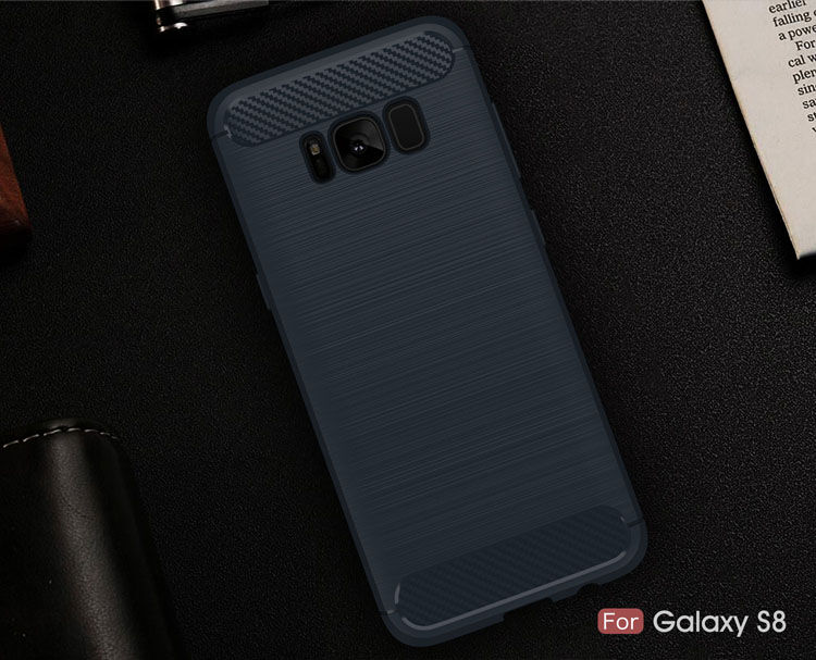 Etui plastikowe z teksturą szlifowaną do Samsung Galaxy S8 - czarne