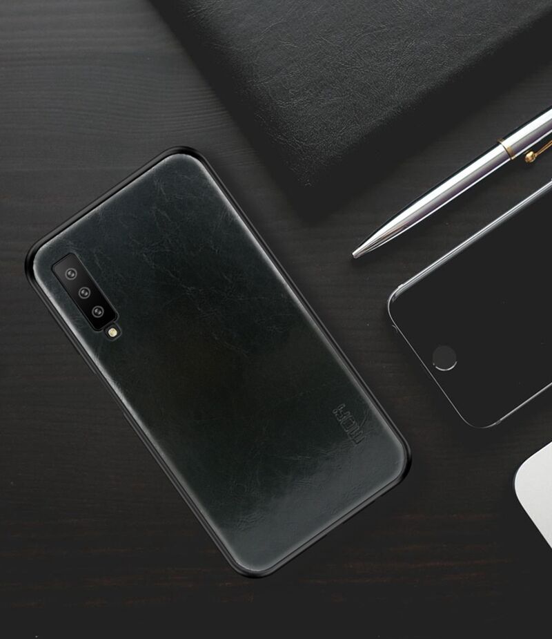 Mofi etui skórzane do Samsung Galaxy A7 (2018) - czerwone