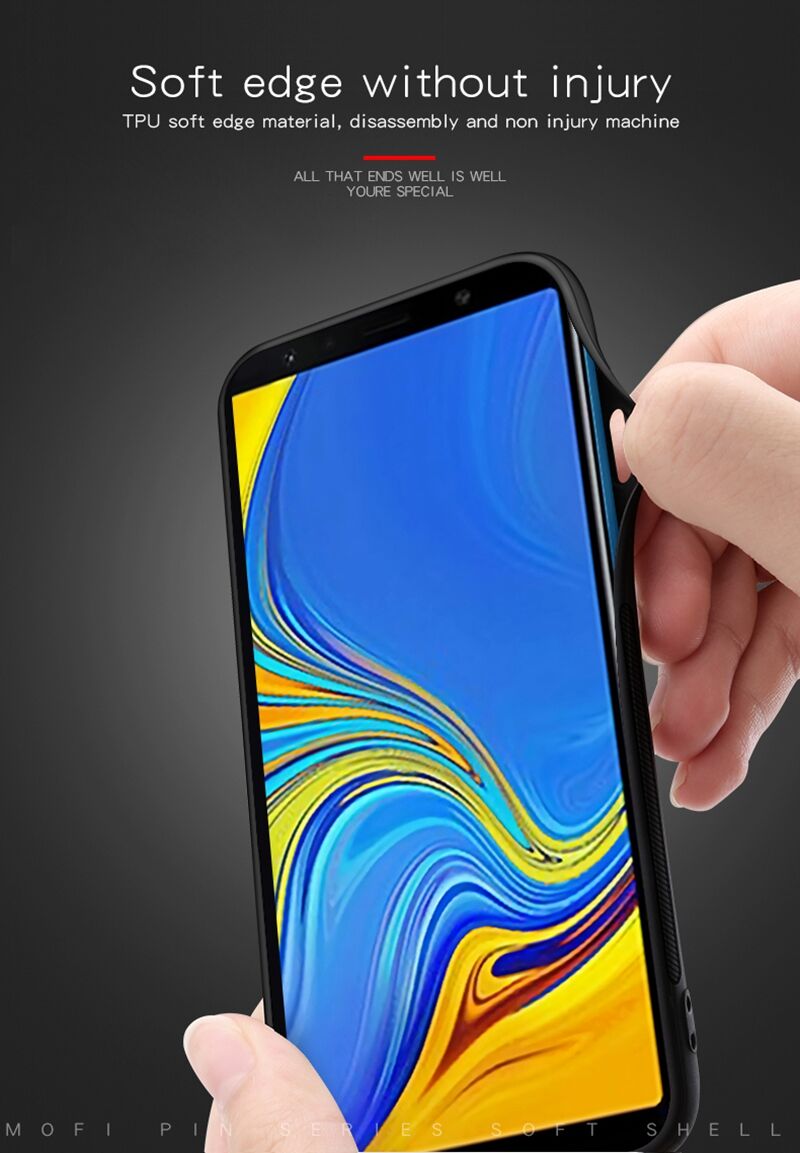 Mofi etui skórzane do Samsung Galaxy A7 (2018) - czerwone