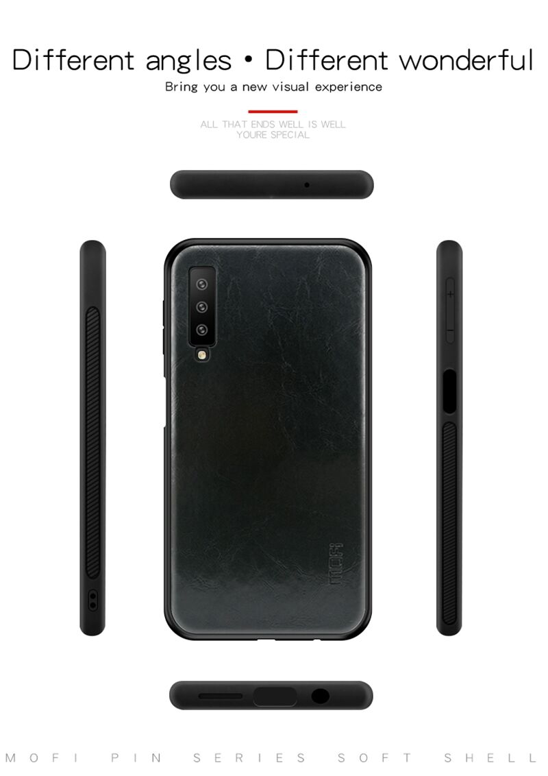 Mofi etui skórzane do Samsung Galaxy A7 (2018) - czerwone