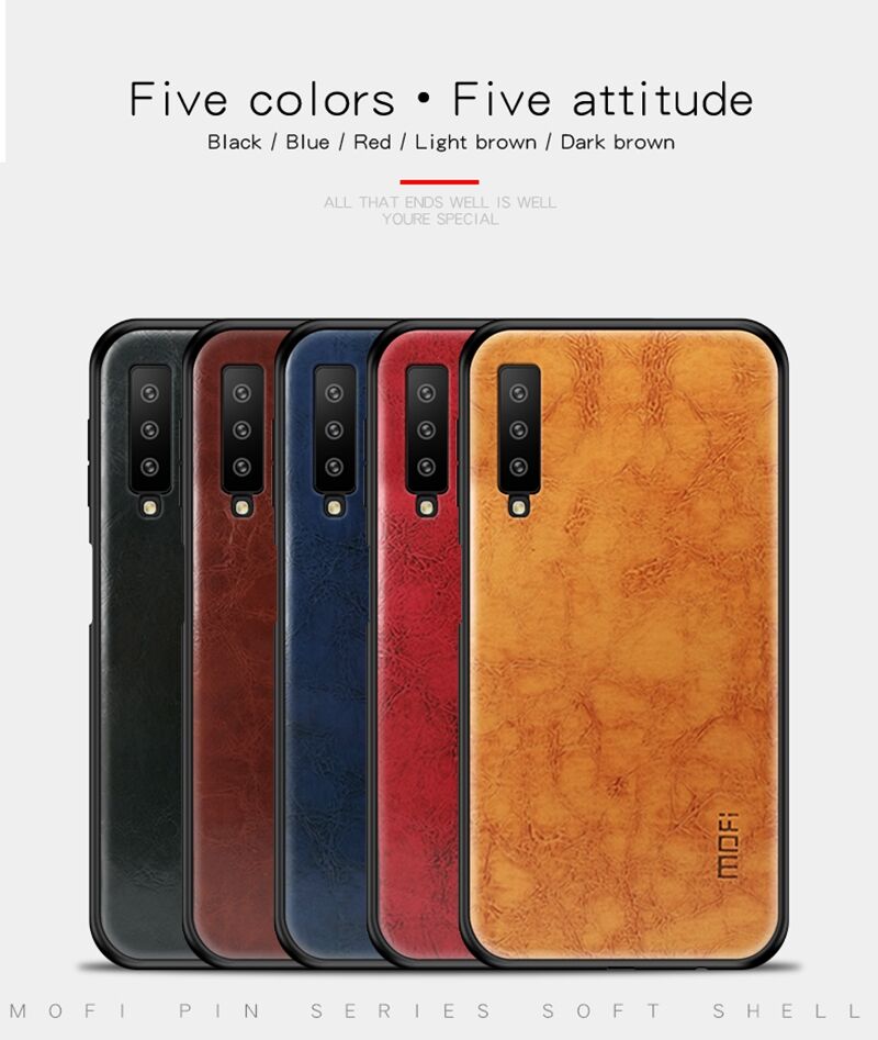 Mofi etui skórzane do Samsung Galaxy A7 (2018) - czarne