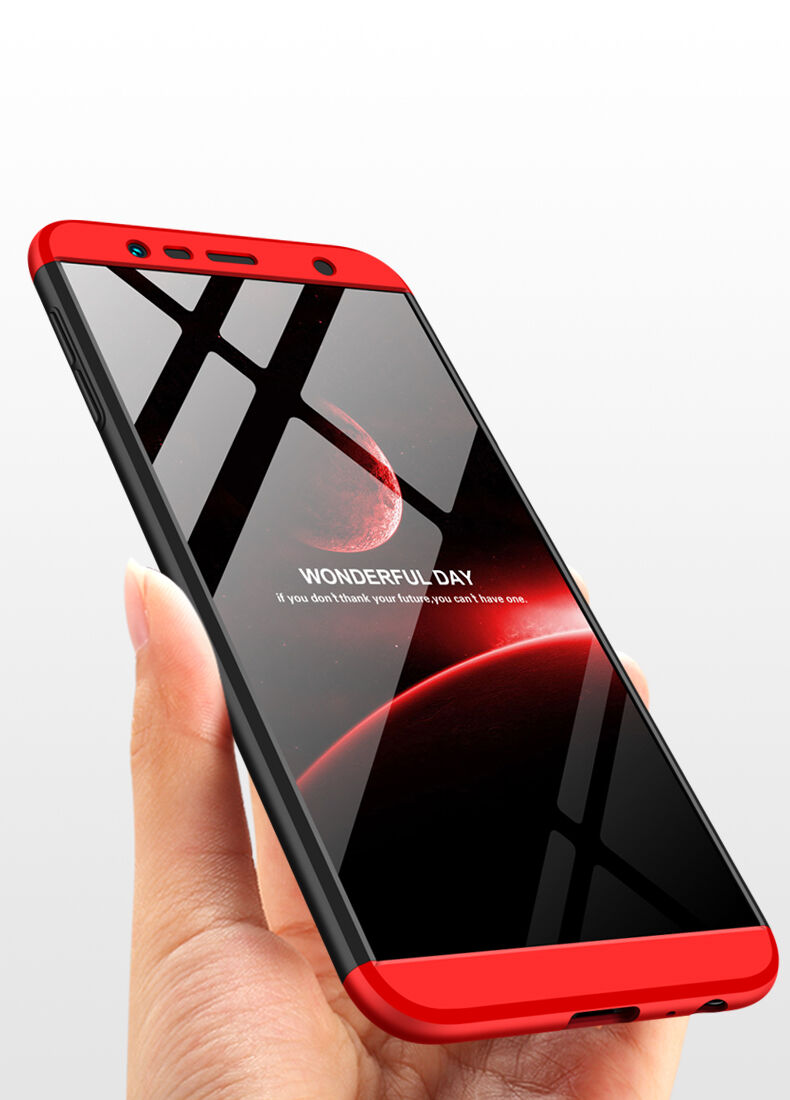 Gkk Odporne etui do Samsung Galaxy J4 Plus - srebrno-czarne