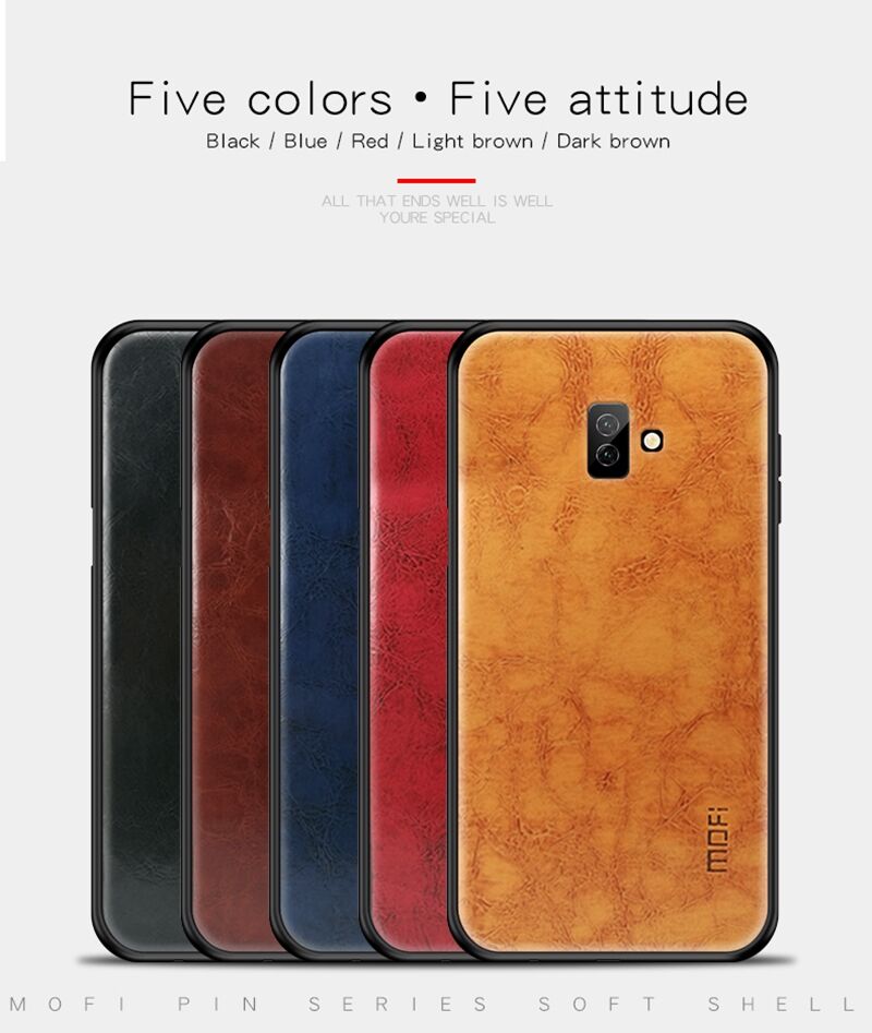 Mofi etui skórzane do Samsung Galaxy J6 Plus - brązowe