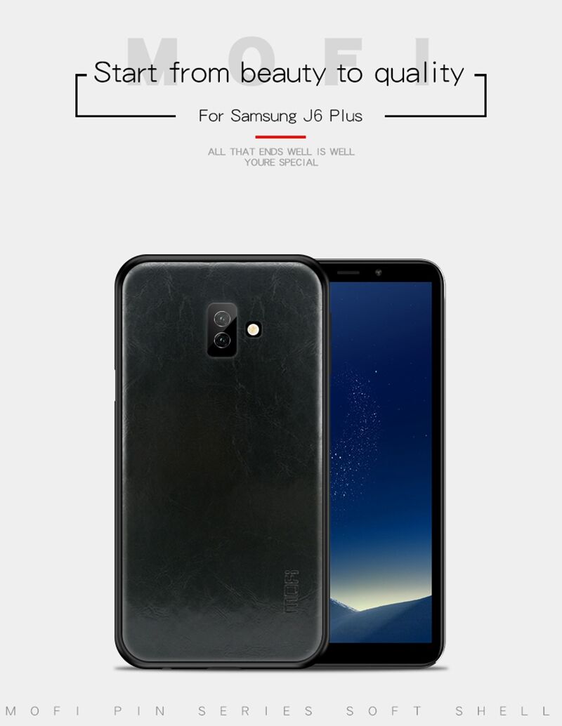 Mofi etui skórzane do Samsung Galaxy J6 Plus - czarne