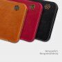 Nillkin Qin pokrowiec skórzany flip do Samsung Galaxy J4 Plus - brązowy