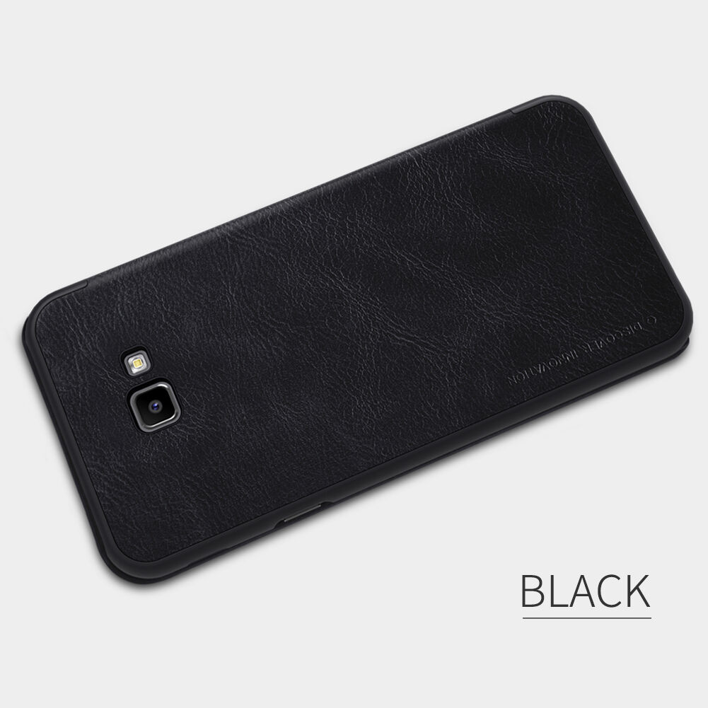 Nillkin Qin pokrowiec skórzany flip do Samsung Galaxy J4 Plus - brązowy