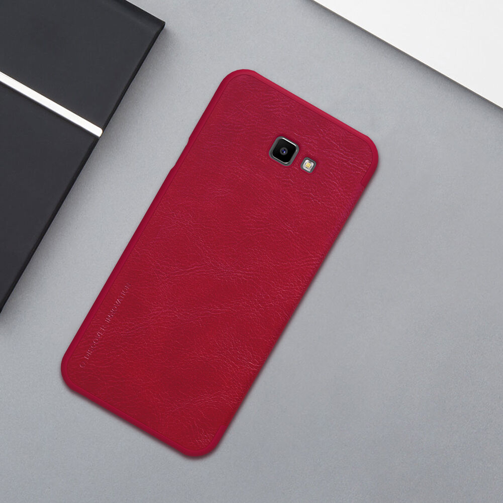 Nillkin Qin pokrowiec skórzany flip do Samsung Galaxy J4 Plus - brązowy