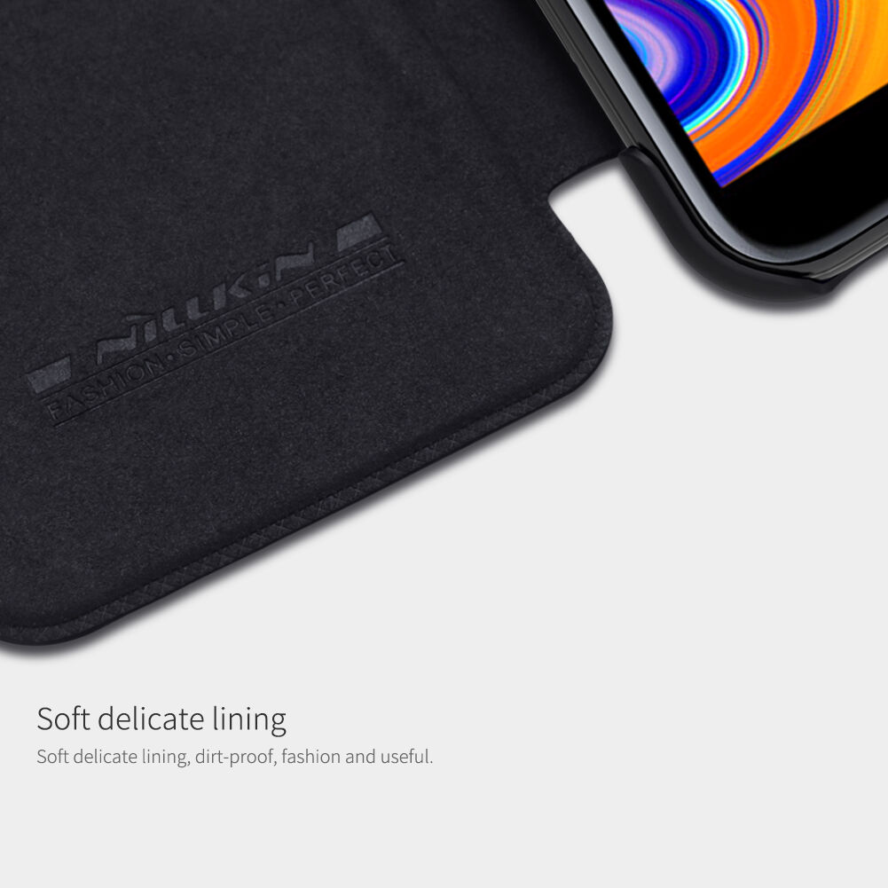 Nillkin Qin pokrowiec skórzany flip do Samsung Galaxy J4 Plus - czarny