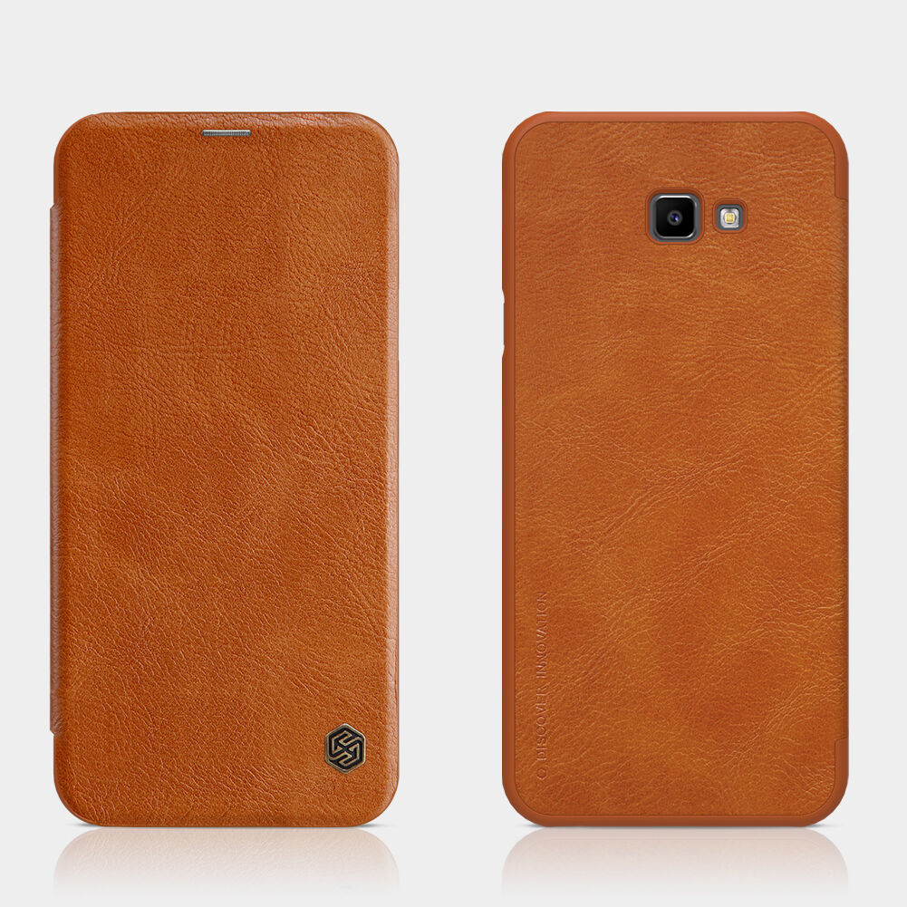 Nillkin Qin pokrowiec skórzany flip do Samsung Galaxy J4 Plus - czarny