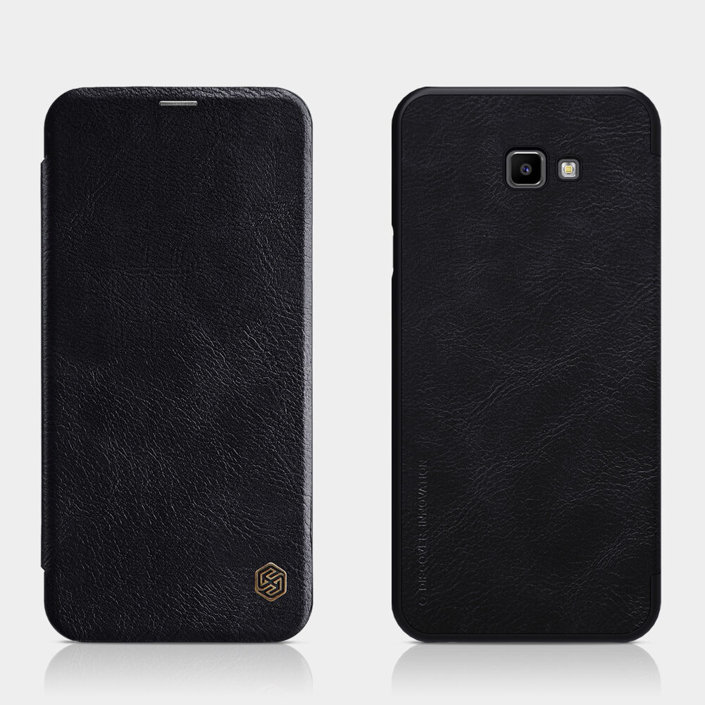 Nillkin Qin pokrowiec skórzany flip do Samsung Galaxy J4 Plus - czarny