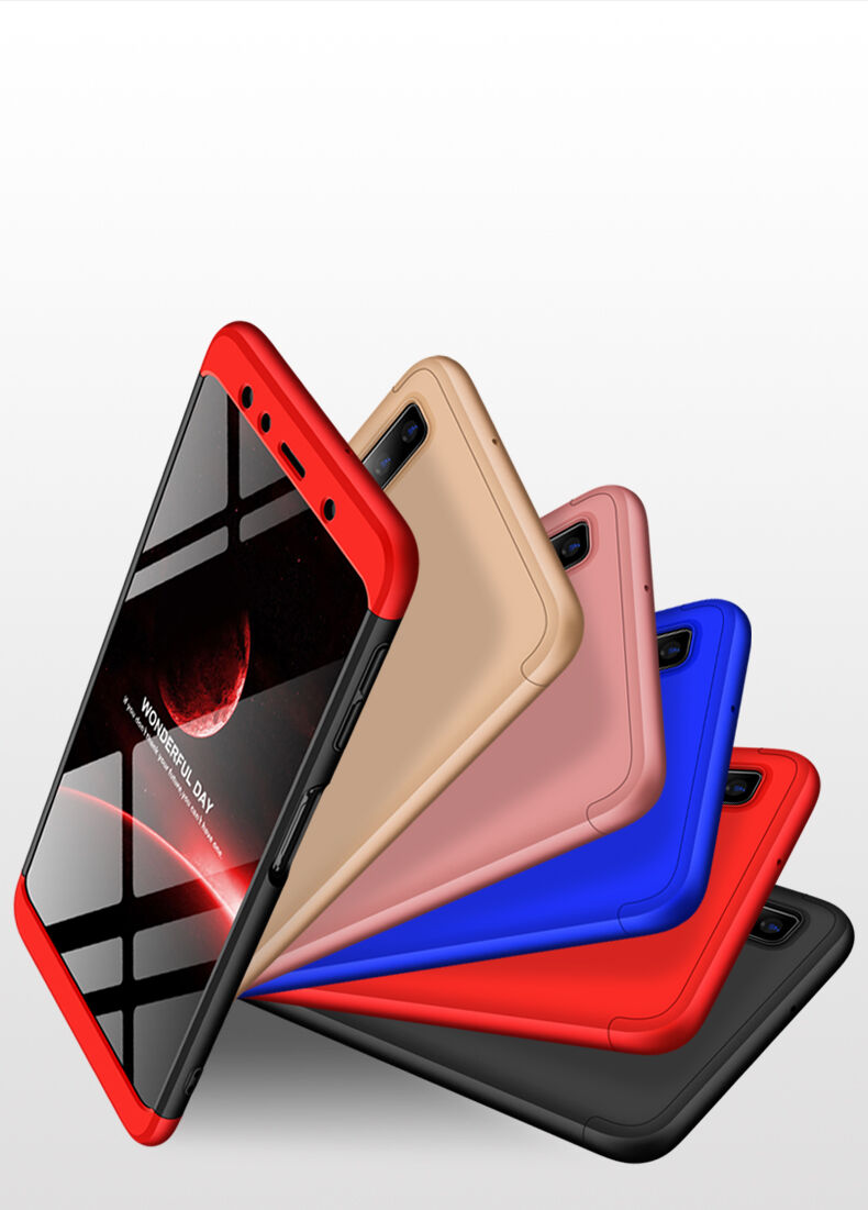 Gkk Odporne etui do Samsung Galaxy A7 (2018) - niebiesko-czarne