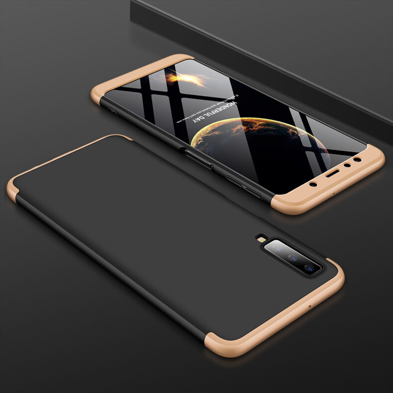 Gkk Odporne etui do Samsung Galaxy A7 (2018) - niebiesko-czarne
