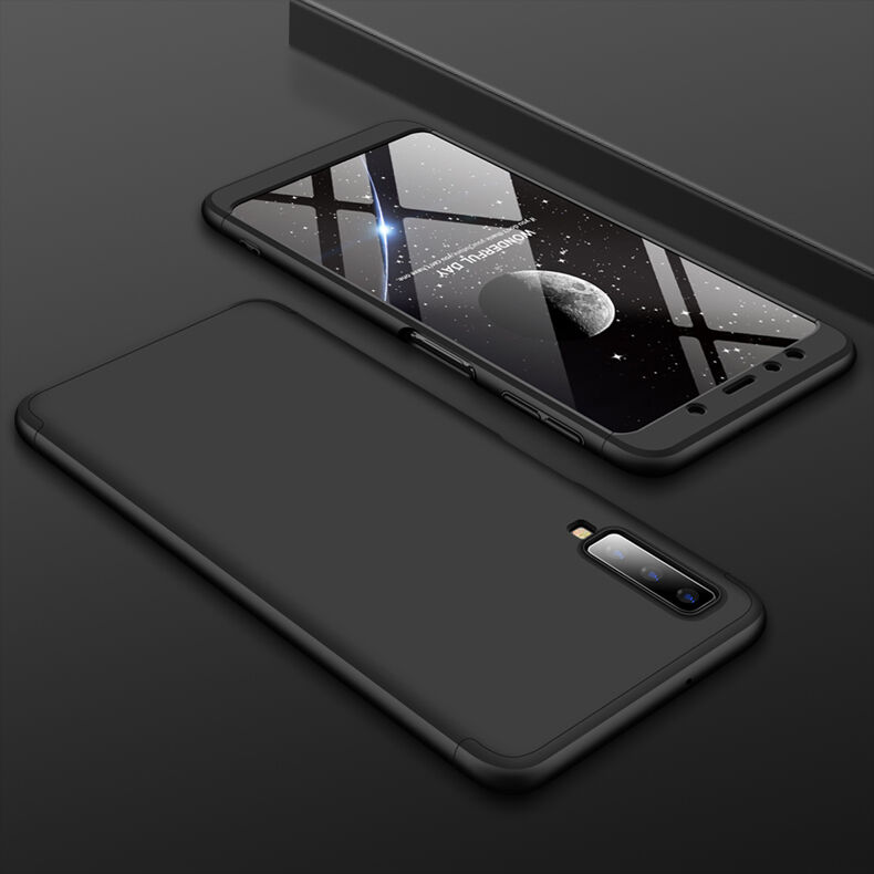 Gkk Odporne etui do Samsung Galaxy A7 (2018) - niebiesko-czarne
