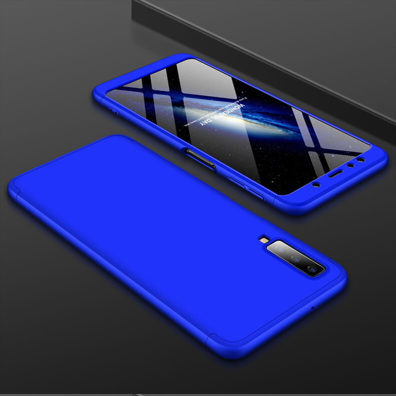 Gkk Odporne etui do Samsung Galaxy A7 (2018) - niebiesko-czarne
