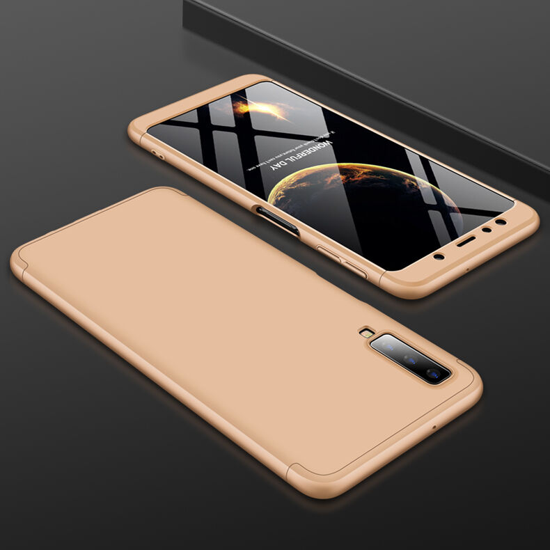 Gkk Odporne etui do Samsung Galaxy A7 (2018) - złoto-czarne
