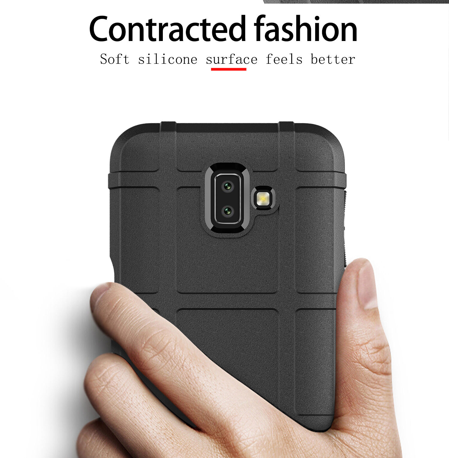Odporne na wstrząsy etui plastikowe do Samsung Galaxy J6 Plus - ciemnoniebieskie