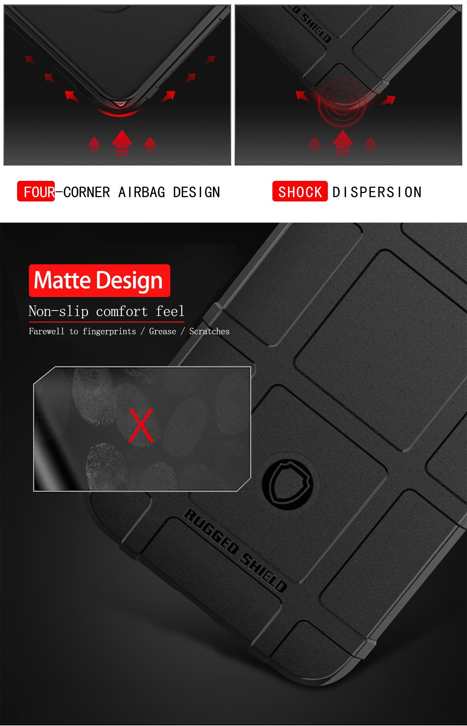 Odporne na wstrząsy etui plastikowe do Samsung Galaxy J6 Plus - ciemnoniebieskie