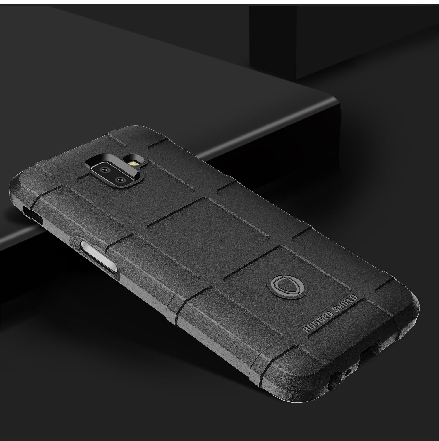 Odporne na wstrząsy etui plastikowe do Samsung Galaxy J6 Plus - ciemnoniebieskie