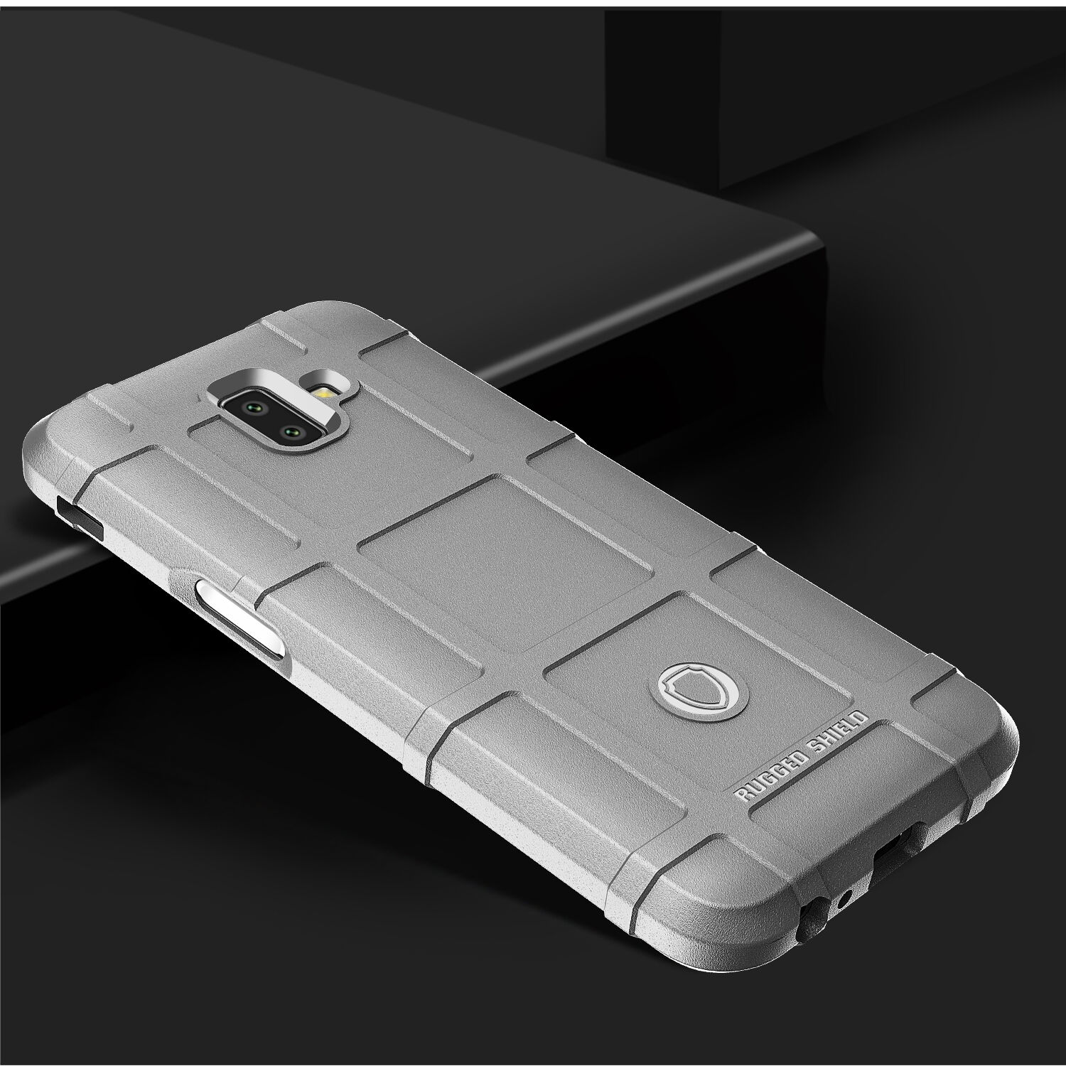 Odporne na wstrząsy etui plastikowe do Samsung Galaxy J6 Plus - szare