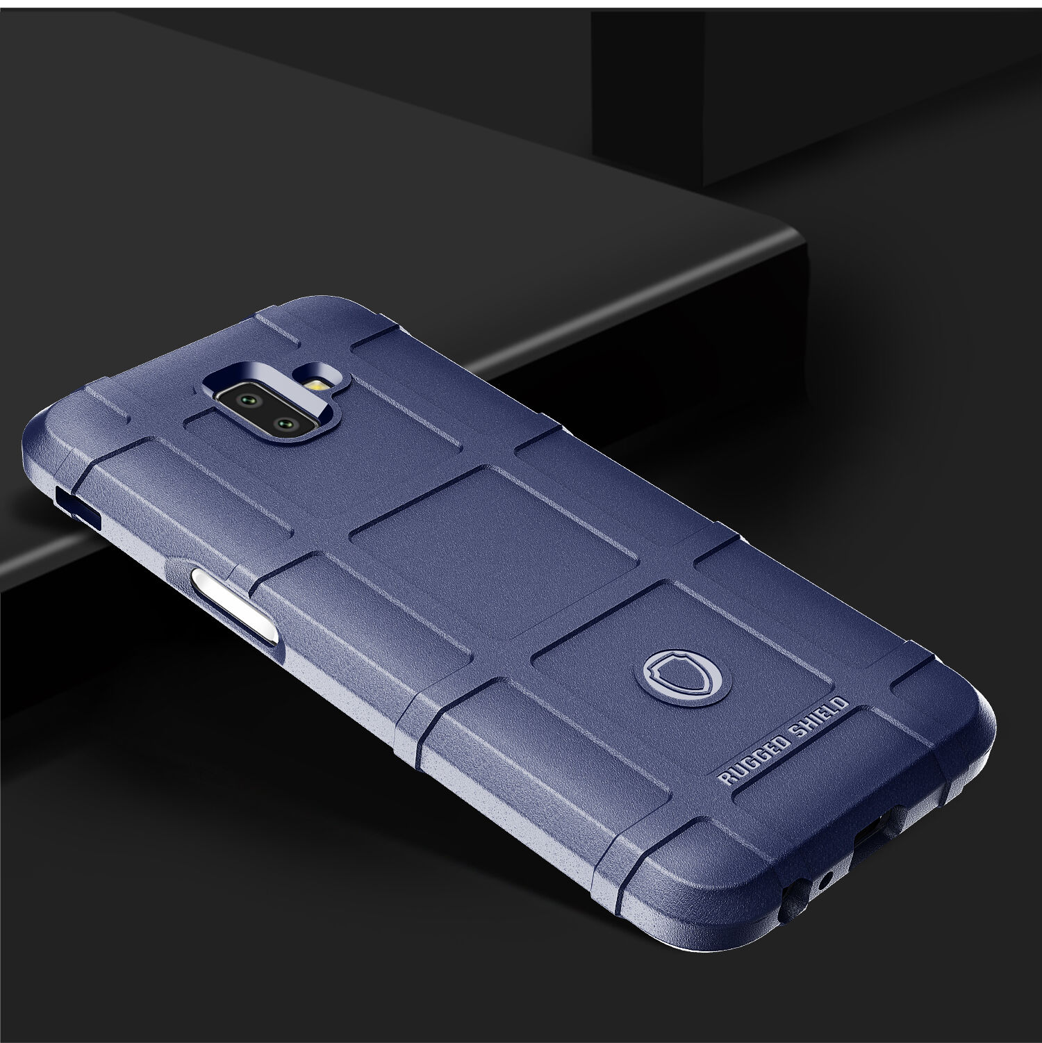 Odporne na wstrząsy etui plastikowe do Samsung Galaxy J6 Plus - czarne